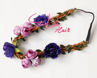 Woodland Rustic Vine Flower Wreath Boho Headband AC027 - StarLite Hair
