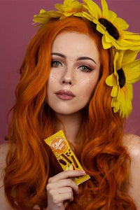 22" Dark Orange Lace Front Synthetic Wig 10003 - StarLite Hair