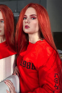 30" Auburn Yaki Lace Front Wig 10009 - StarLite Hair