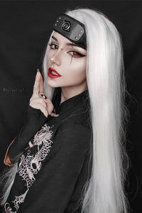 30" Pure White Yaki Lace Front Synthetic Wig 10011
