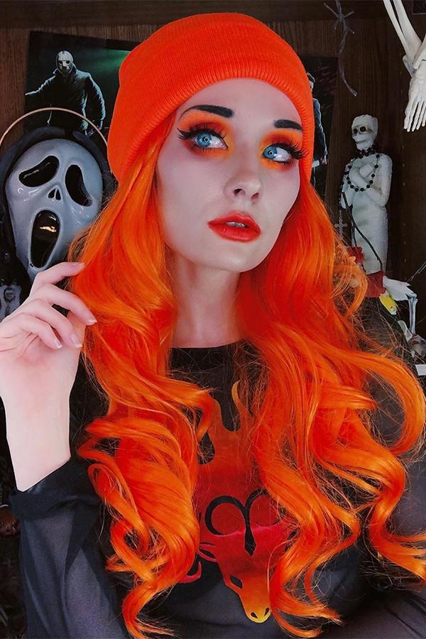 24" Mixed Orange Lace Front Synthetic Wig 20206 - StarLite Hair