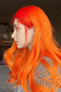24" Mixed Orange Lace Front Synthetic Wig 20206 - StarLite Hair