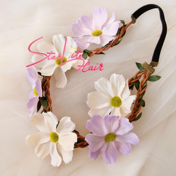 Bridesmaid Vine Flower Wreath Boho Headband AC007 - StarLite Hair