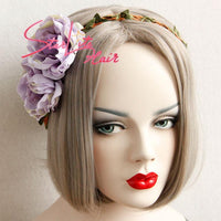 Purple Flower Vine Wreath Woodland Circlet Headband AC009 - StarLite Hair