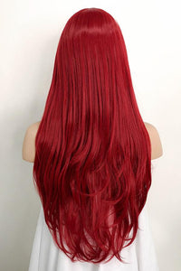 26" Dark Red Fashion Synthetic Hair Wig 40037