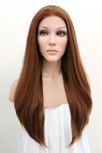24" Brown Lace Front Synthetic Hair Wig 20003 - StarLite Hair