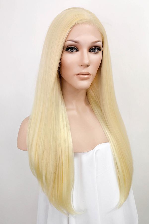 24" Golden Blonde Lace Front Synthetic Wig 20009