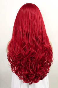 26" Red Lace Front Synthetic Hair Wig 20041
