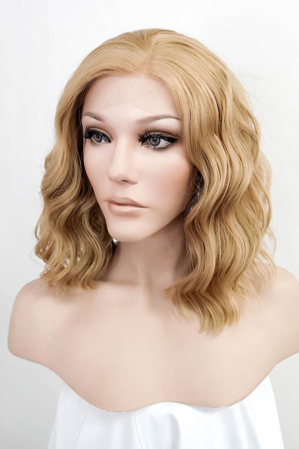 14" Dark Flaxen Lace Front Synthetic Wig 10180