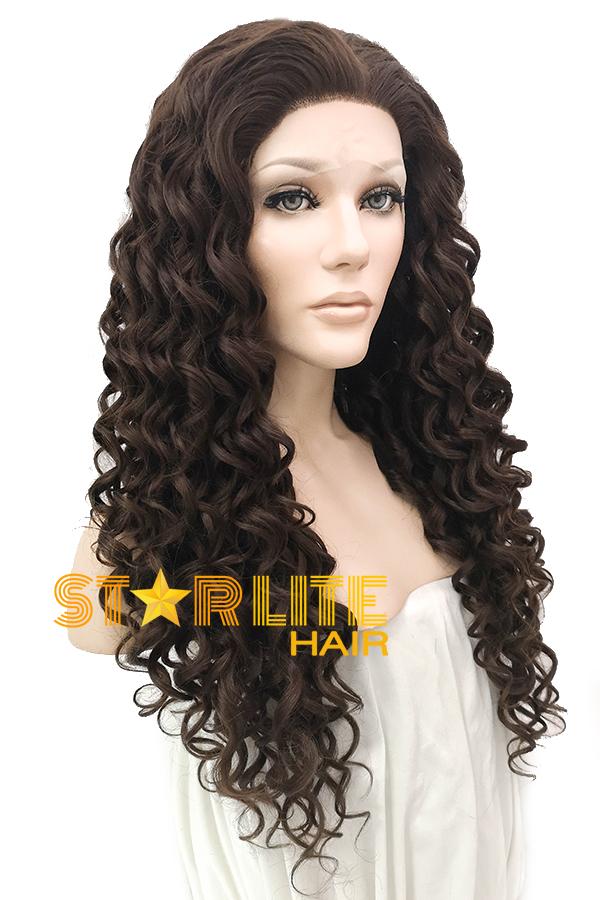24" Mixed Brunette Lace Front Synthetic Wig 20089 - StarLite Hair