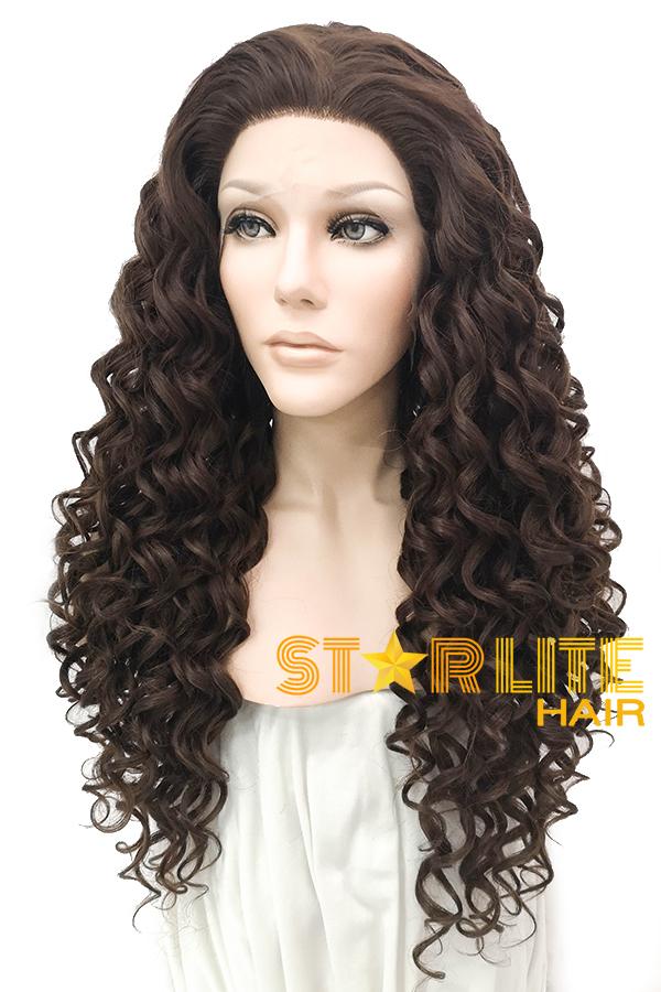 24" Mixed Brunette Lace Front Synthetic Wig 20089 - StarLite Hair