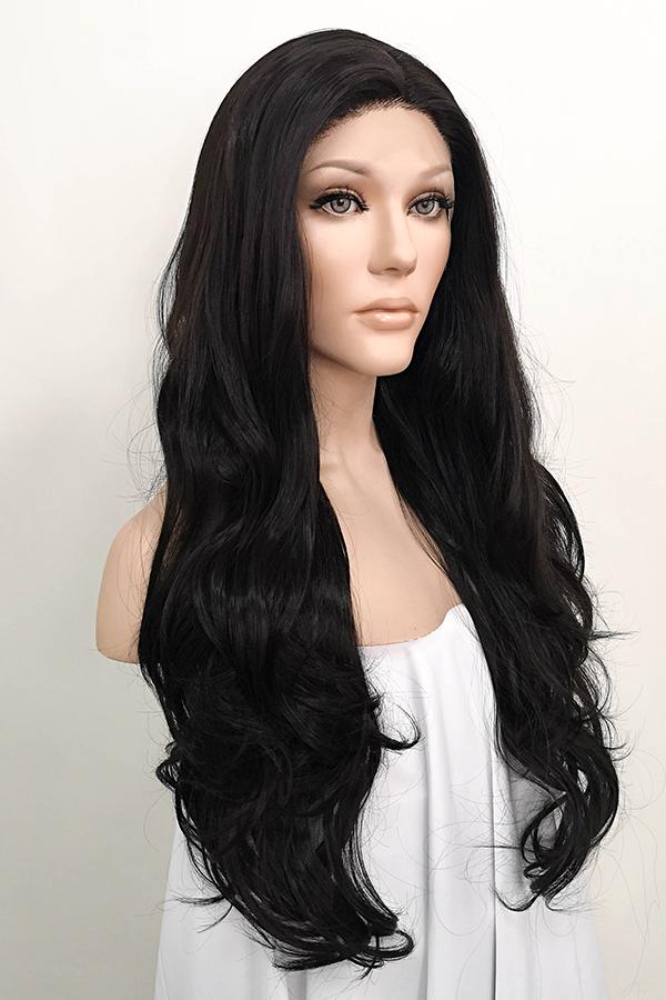 26" Natural Black Lace Front Synthetic Wig 20118 - StarLite Hair