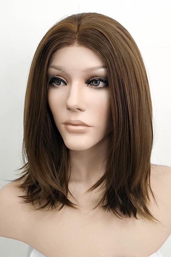 16" Mixed Brown Lace Front Synthetic Wig 20132 - StarLite Hair