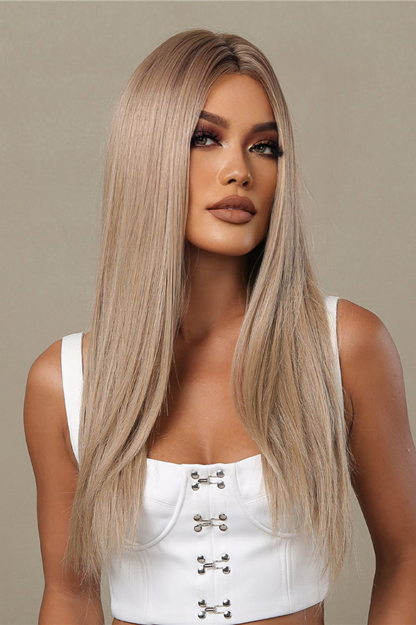 24" Blonde With Dark Roots Lace Front Synthetic Hair Wig 10299 - StarLite Hair