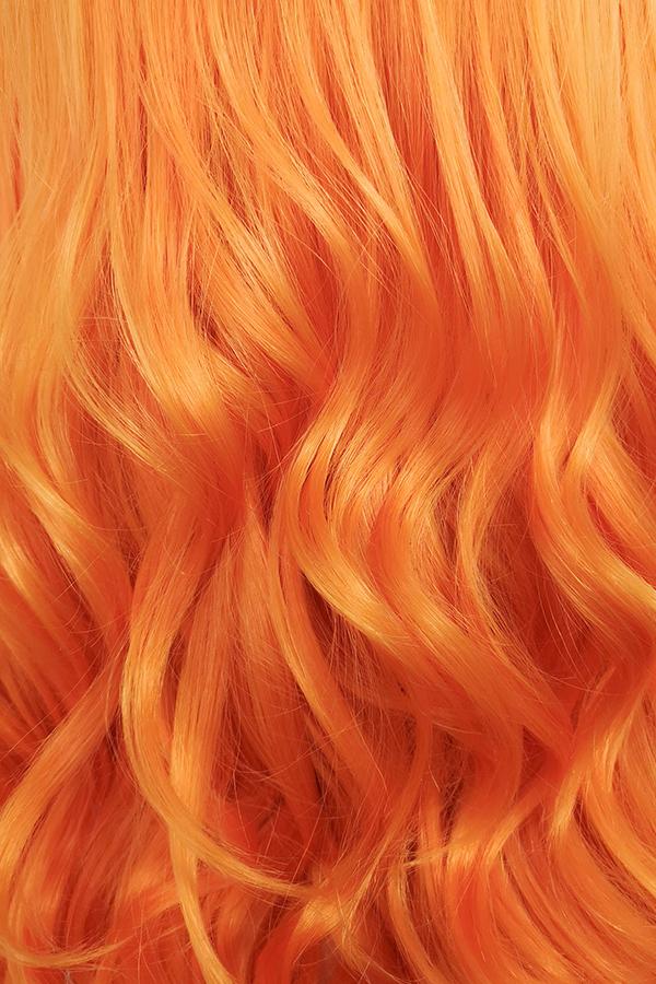 24" Mixed Orange Lace Front Synthetic Wig 20206