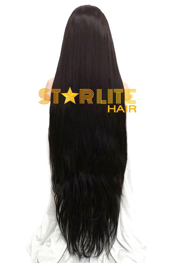 42" Natural Black Yaki Lace Front Synthetic Wig 10053 - StarLite Hair