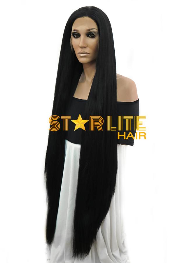 42" Jet Black Yaki Lace Front Synthetic Wig 10269 - StarLite Hair