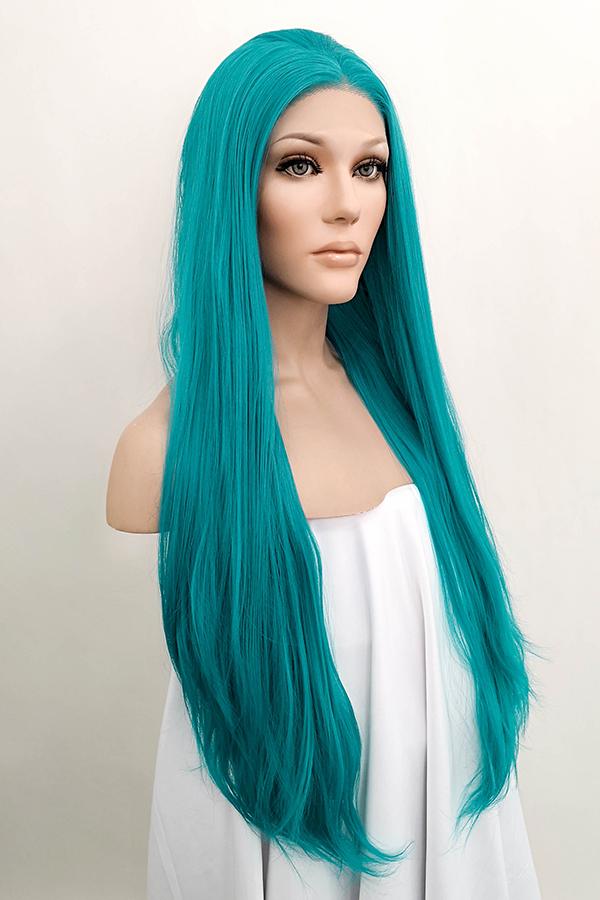 28" Turquoise Blue Lace Front Synthetic Wig 10234 - StarLite Hair