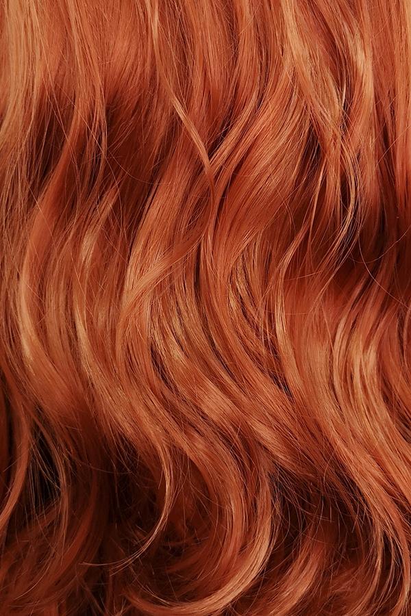 26" Auburn Lace Front Synthetic Wig 10065