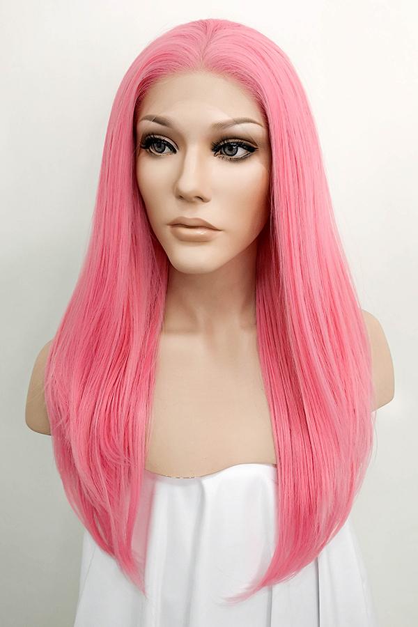 22" Pink Lace Front Synthetic Hair Wig 10154 - StarLite Hair