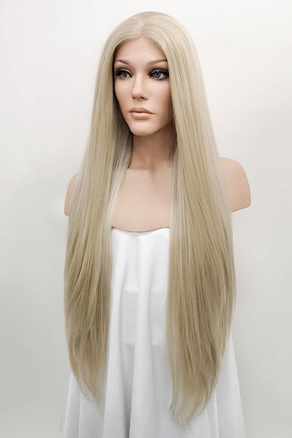 30" Ash Blonde Lace Front Synthetic Wig 10092 - StarLite Hair