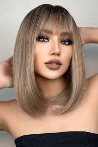 16" Brown Mixed Blonde Fashion Synthetic Hair Wig 50244