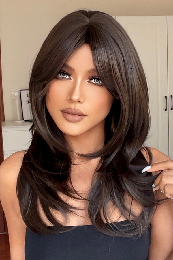 20" Brown Fashion Synthetic Hair Wig 50246
