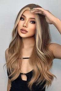 24" Brown Mixed Blonde Fashion Synthetic Hair Wig 50258