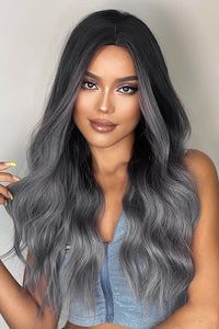 24" Blue Mixed Grey Fashion Synthetic Hair Wig 50264