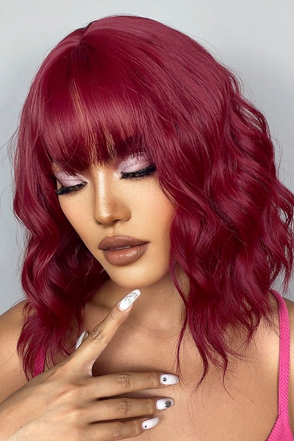 16" Red Fashion Synthetic Hair Wig 50266