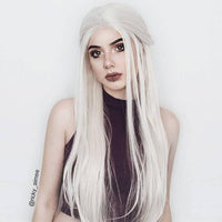 30" Platinum Blonde Lace Front Synthetic Wig 10006 - StarLite Hair